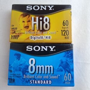 Sony Camcorder 8MM Cassette Tape Blank Sealed 2x